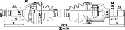 Dynamatrix DDS218002 - Sürücü mili furqanavto.az