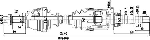 Dynamatrix DDS217019 - Sürücü mili furqanavto.az