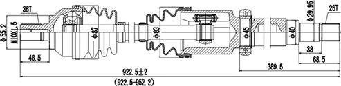 Dynamatrix DDS234163 - Sürücü mili furqanavto.az