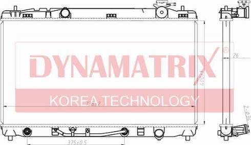 Dynamatrix DR646808 - Radiator, mühərrikin soyudulması furqanavto.az