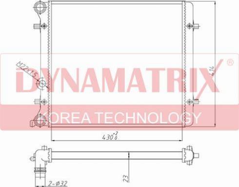 Dynamatrix DR641011 - Radiator, mühərrikin soyudulması furqanavto.az