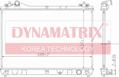 Dynamatrix DR64202 - Radiator, mühərrikin soyudulması furqanavto.az