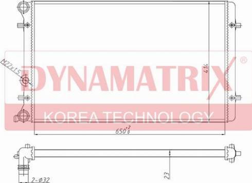 Dynamatrix DR652011 - Radiator, mühərrikin soyudulması furqanavto.az