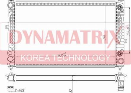 Dynamatrix DR60498 - Radiator, mühərrikin soyudulması furqanavto.az