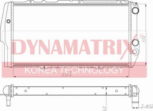 Dynamatrix DR604551 - Radiator, mühərrikin soyudulması furqanavto.az