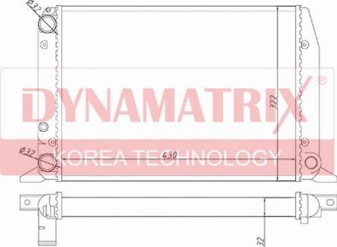 Dynamatrix DR604611 - Radiator, mühərrikin soyudulması furqanavto.az