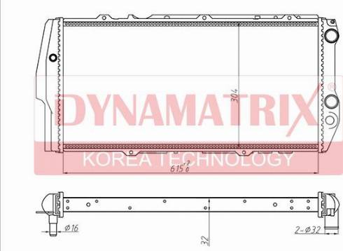 Dynamatrix DR604781 - Radiator, mühərrikin soyudulması furqanavto.az