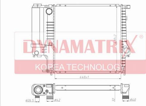 Dynamatrix DR60623A - Radiator, mühərrikin soyudulması furqanavto.az