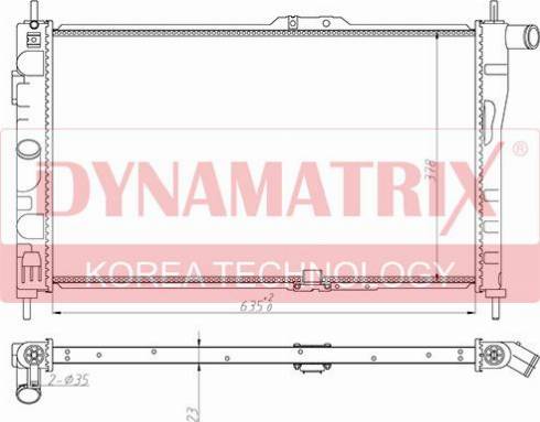 Dynamatrix DR61656 - Radiator, mühərrikin soyudulması furqanavto.az