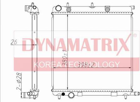 Dynamatrix DR61284 - Radiator, mühərrikin soyudulması furqanavto.az