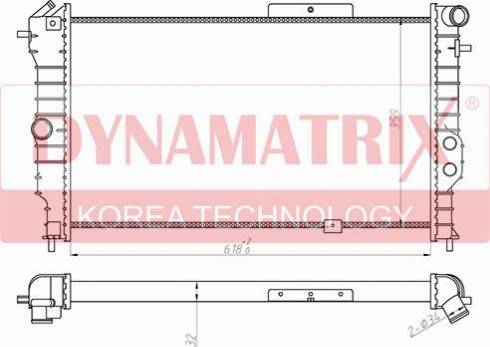 Dynamatrix DR630631 - Radiator, mühərrikin soyudulması furqanavto.az