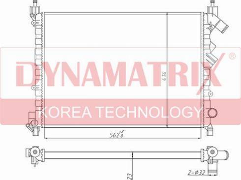 Dynamatrix DR63832 - Radiator, mühərrikin soyudulması furqanavto.az