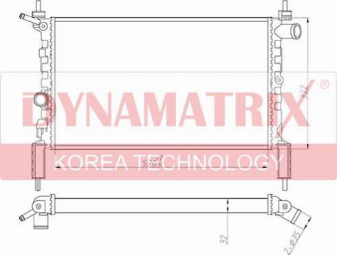 Dynamatrix DR632761 - Radiator, mühərrikin soyudulması furqanavto.az