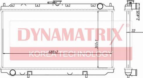 Dynamatrix DR62923A - Radiator, mühərrikin soyudulması furqanavto.az