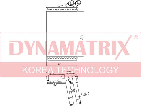 Dynamatrix DR70224 - İstilik dəyişdiricisi, daxili isitmə www.furqanavto.az