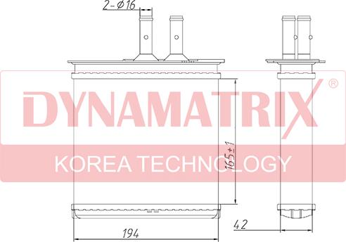 Dynamatrix DR71442 - İstilik dəyişdiricisi, daxili isitmə furqanavto.az