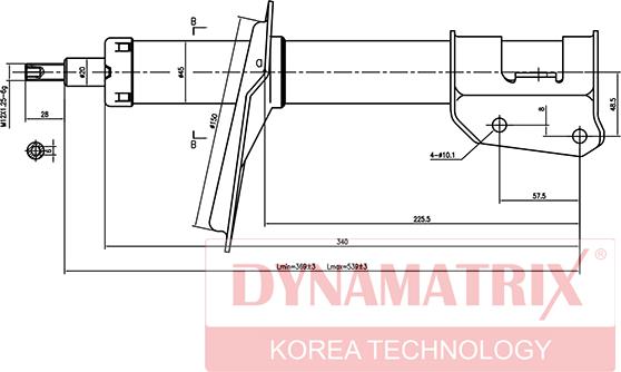 Dynamatrix DSA333842 - Amortizator www.furqanavto.az