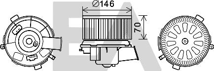 EACLIMA 42A55009 - Elektrik mühərriki, daxili üfleyici furqanavto.az