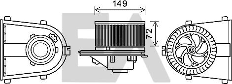 EACLIMA 42A02007 - Elektrik mühərriki, daxili üfleyici furqanavto.az
