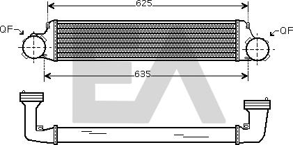 EACLIMA 36A07004 - Intercooler, şarj cihazı furqanavto.az