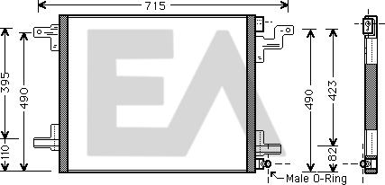 EACLIMA 30C50021 - Kondenser, kondisioner furqanavto.az