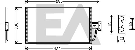 EACLIMA 30C07032 - Kondenser, kondisioner furqanavto.az