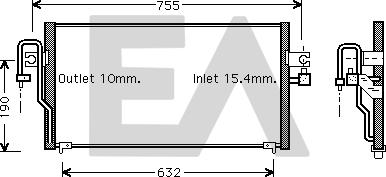 EACLIMA 30C18012 - Kondenser, kondisioner furqanavto.az