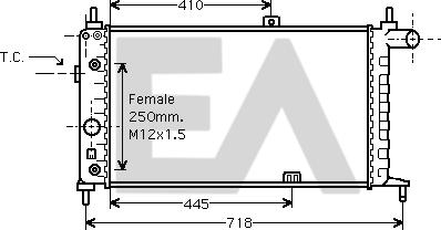 EACLIMA 31R54040 - Radiator, mühərrikin soyudulması furqanavto.az