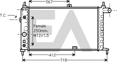 EACLIMA 31R54038 - Radiator, mühərrikin soyudulması furqanavto.az