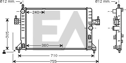 EACLIMA 31R54107 - Radiator, mühərrikin soyudulması furqanavto.az