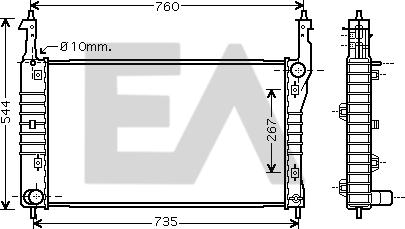 EACLIMA 31R54216 - Radiator, mühərrikin soyudulması furqanavto.az