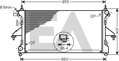 EACLIMA 31R55053 - Radiator, mühərrikin soyudulması furqanavto.az