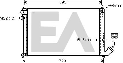 EACLIMA 31R55085 - Radiator, mühərrikin soyudulması furqanavto.az