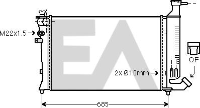 EACLIMA 31R55075 - Radiator, mühərrikin soyudulması furqanavto.az