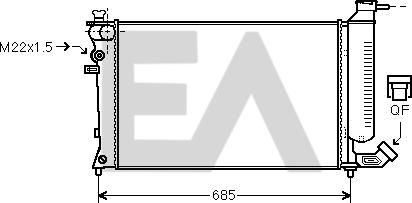 EACLIMA 31R55076 - Radiator, mühərrikin soyudulması furqanavto.az
