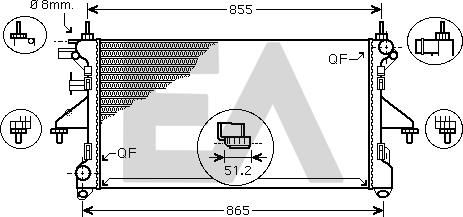 EACLIMA 31R55122 - Radiator, mühərrikin soyudulması furqanavto.az