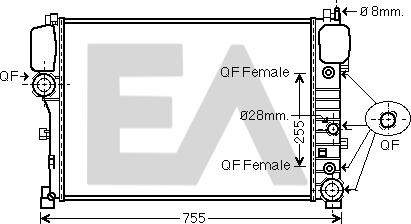 EACLIMA 31R50091 - Radiator, mühərrikin soyudulması furqanavto.az