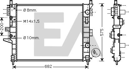 EACLIMA 31R50164 - Radiator, mühərrikin soyudulması furqanavto.az