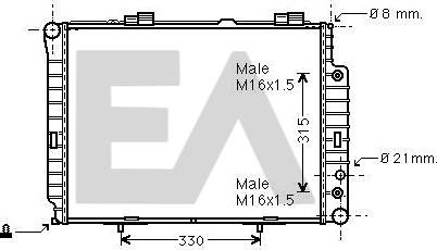 EACLIMA 31R50131 - Radiator, mühərrikin soyudulması furqanavto.az