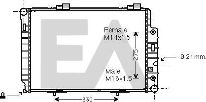 EACLIMA 31R50127 - Radiator, mühərrikin soyudulması furqanavto.az