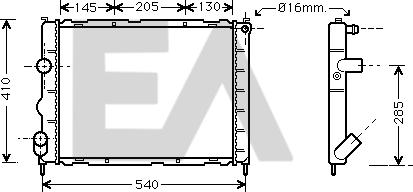 EACLIMA 31R60061 - Radiator, mühərrikin soyudulması furqanavto.az