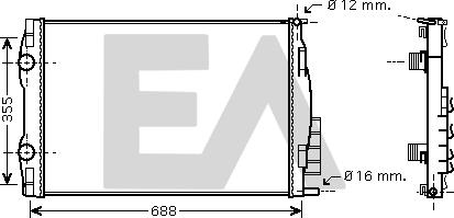 EACLIMA 31R60075 - Radiator, mühərrikin soyudulması furqanavto.az