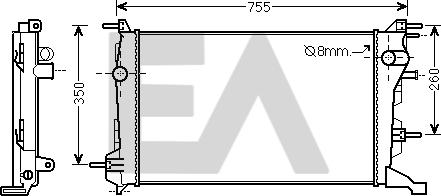 EACLIMA 31R60076 - Radiator, mühərrikin soyudulması furqanavto.az