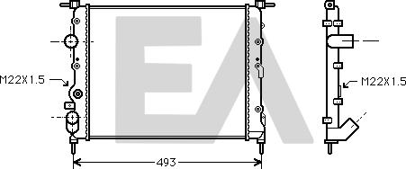 EACLIMA 31R60105 - Radiator, mühərrikin soyudulması furqanavto.az