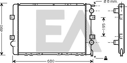 EACLIMA 31R60132 - Radiator, mühərrikin soyudulması furqanavto.az