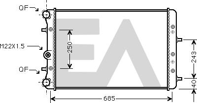 EACLIMA 31R61009 - Radiator, mühərrikin soyudulması furqanavto.az