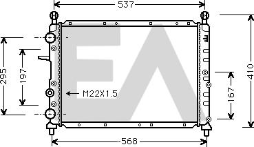 EACLIMA 31R25076 - Radiator, mühərrikin soyudulması furqanavto.az