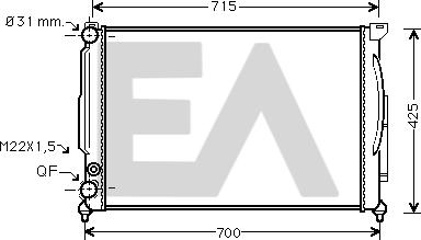 EACLIMA 31R02030 - Radiator, mühərrikin soyudulması furqanavto.az
