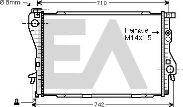 EACLIMA 31R07078 - Radiator, mühərrikin soyudulması furqanavto.az