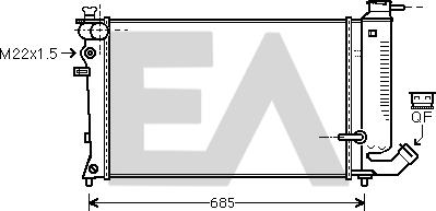 EACLIMA 31R10096 - Radiator, mühərrikin soyudulması furqanavto.az